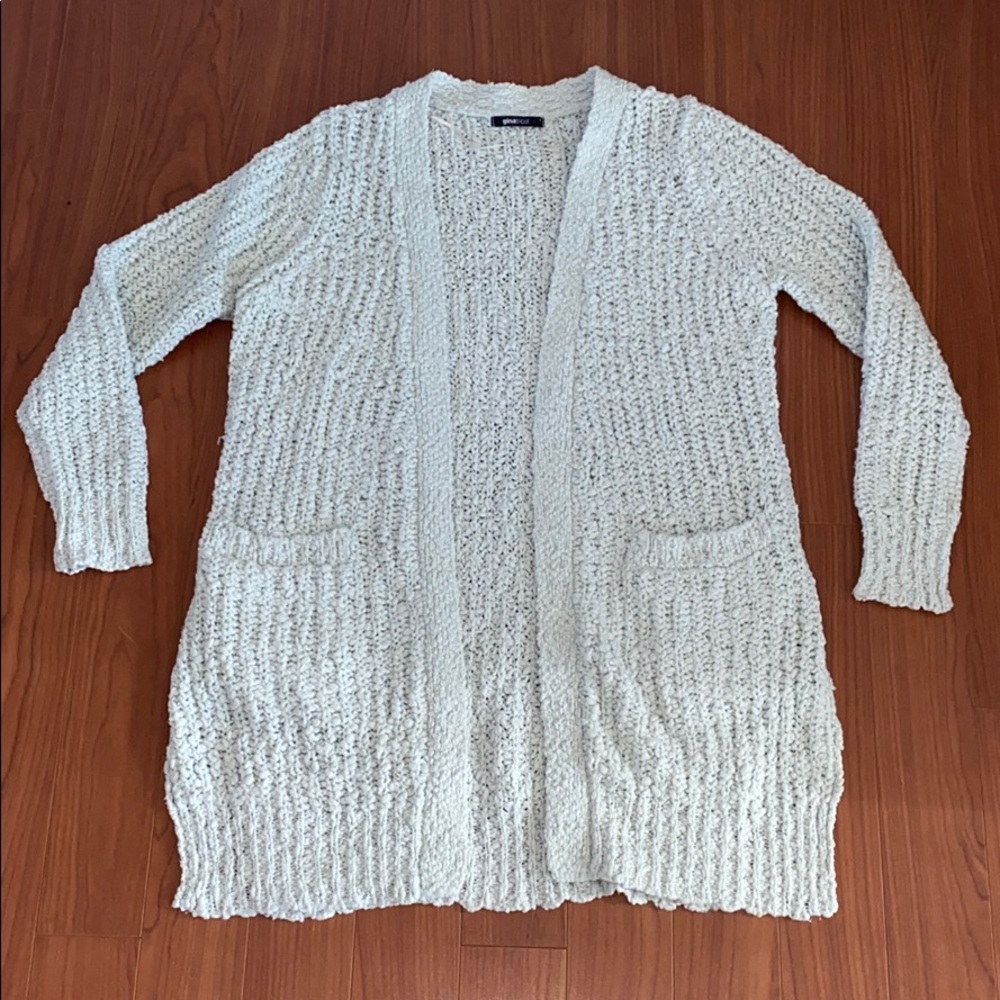Very soft mint green knit cardigan